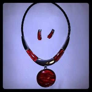 Necklace with matching Earrings